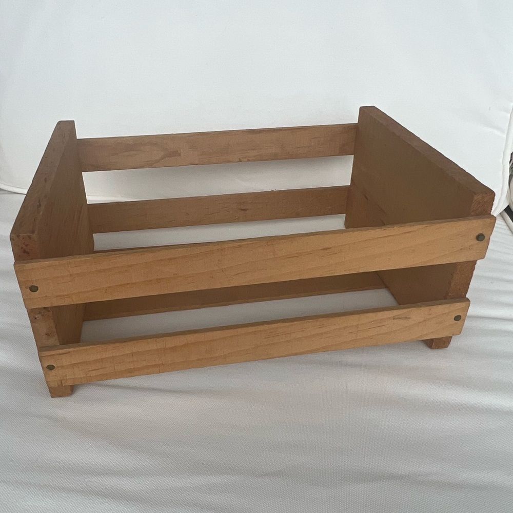Vintage 80's Peaches Records & Tapes wooden crate - Picture 3 of 6